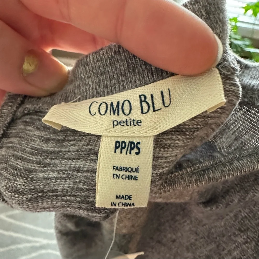 Como Blu Gray Brushed Jersey Pull on Long Sleeve Romper Jumpsuit - Picture 6 of 8